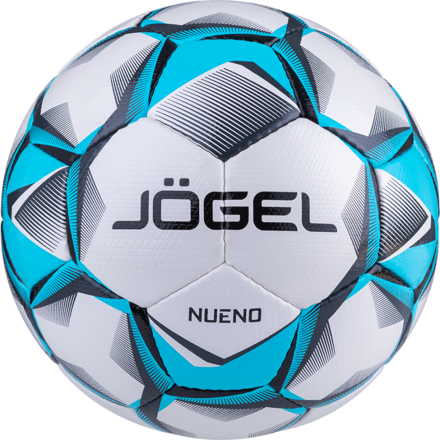 Мяч футбольный JÖGEL Nueno №4, белый/голубой/черный