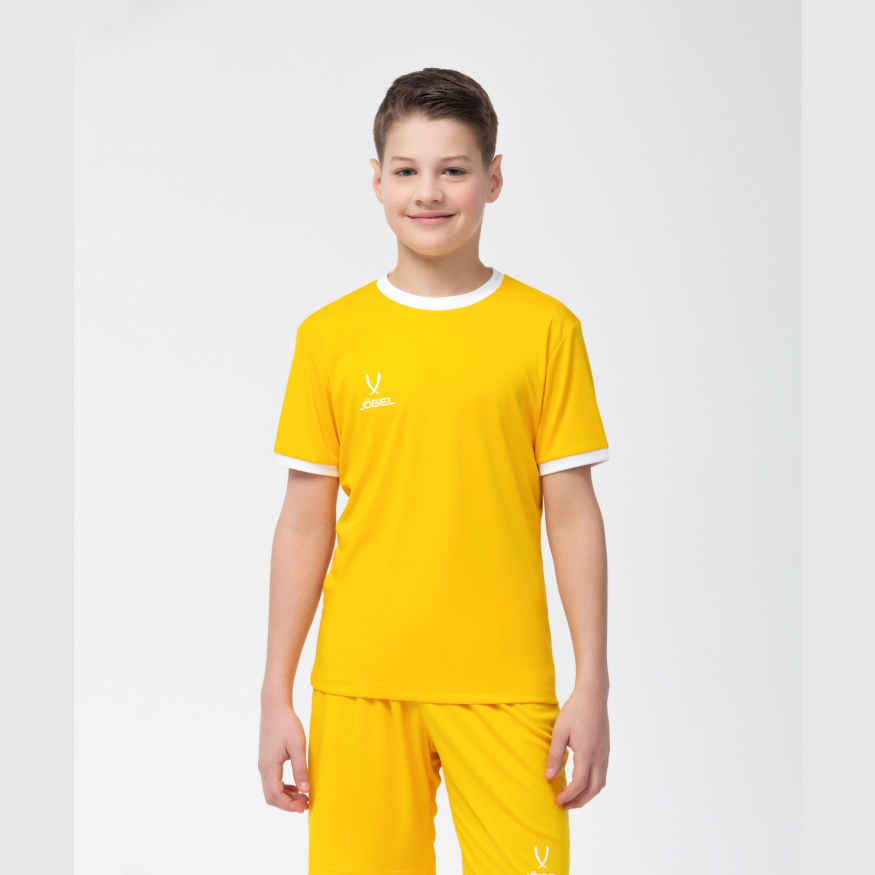 Футболка футбольная JOGEL CAMP Origin, желтый/белый, детский