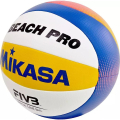 Мяч вол. пляжн. MIKASA BV550C, р.5, FIVB Approved, синт.кожа, маш.сшивка, бело-син-жел