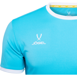 Футболка футбольная JOGEL CAMP Origin, бирюзовый/белый, детский
