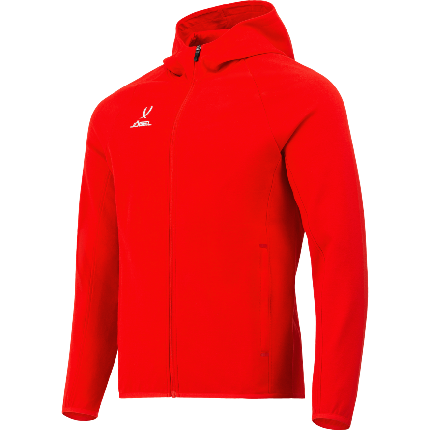 Худи на молнии JÖGEL ESSENTIAL Athlete Hooded FZ Jacket, красный