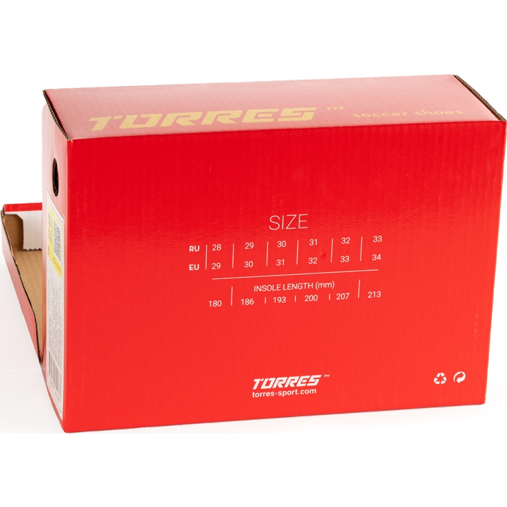 Бутсы зальные детские TORRES FLEX KID, TS134233-464-33, р.33, красный