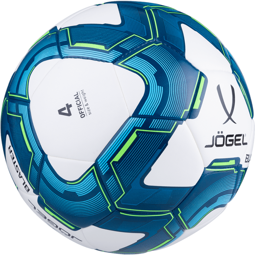 Мяч футзальный JOGEL Blaster №4, белый/синий/голубой