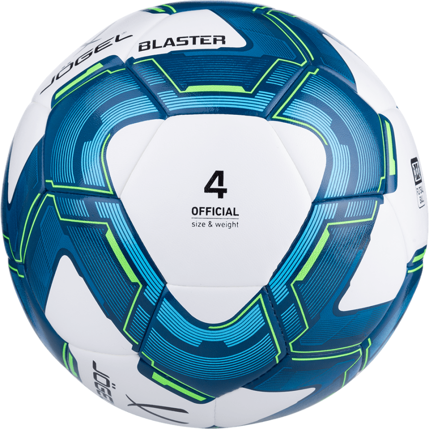 Мяч футзальный JOGEL Blaster №4, белый/синий/голубой