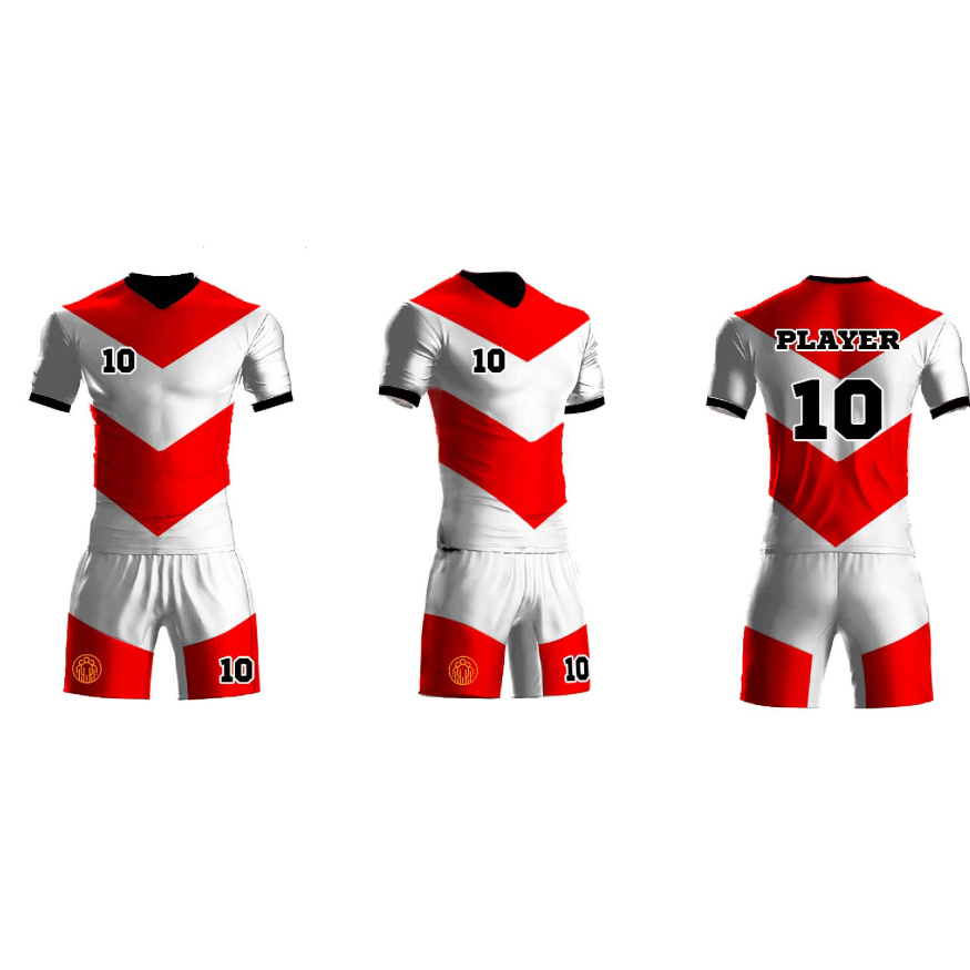 Футбольная форма ЭКИПО - Красно-белые