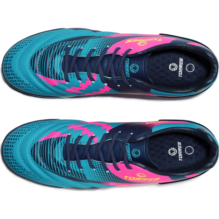 Бутсы зальные подростковые TORRES TIEMPO-J, TS134236-572-37, р.37, салатово--бирюзовый