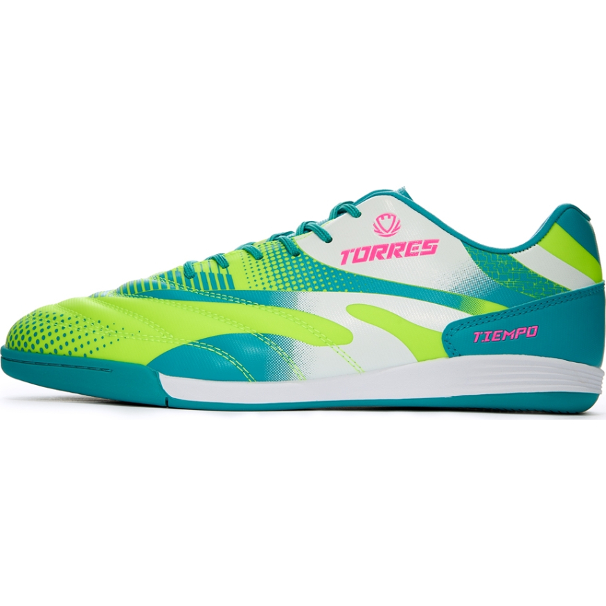 Бутсы зальные подростковые TORRES TIEMPO-J, TS134236-572-37, р.37, салатово--бирюзовый