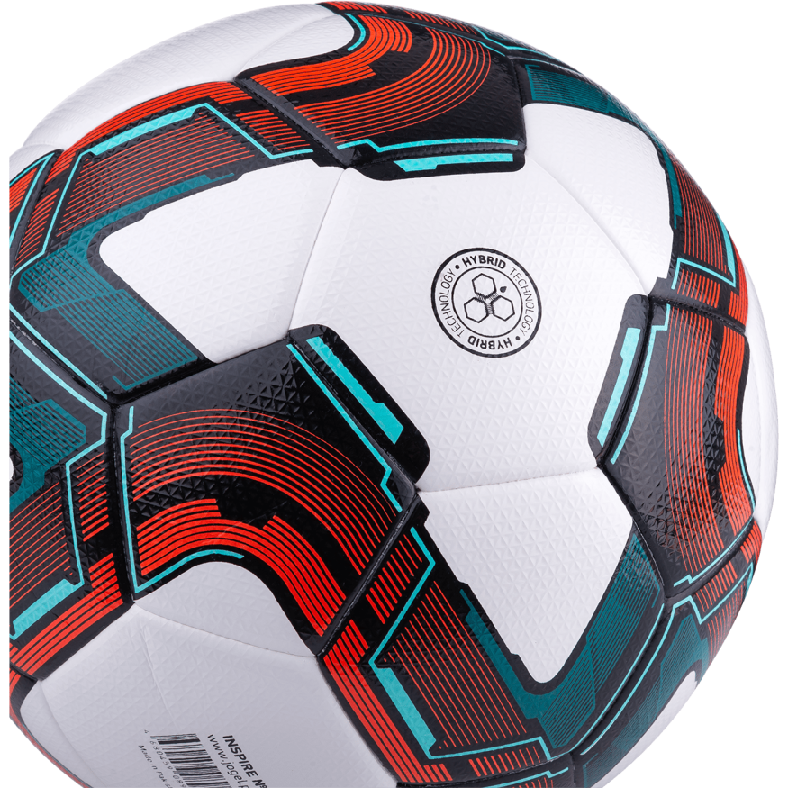 Мяч футзальный JOGEL Inspire №4, белый/черный/красный