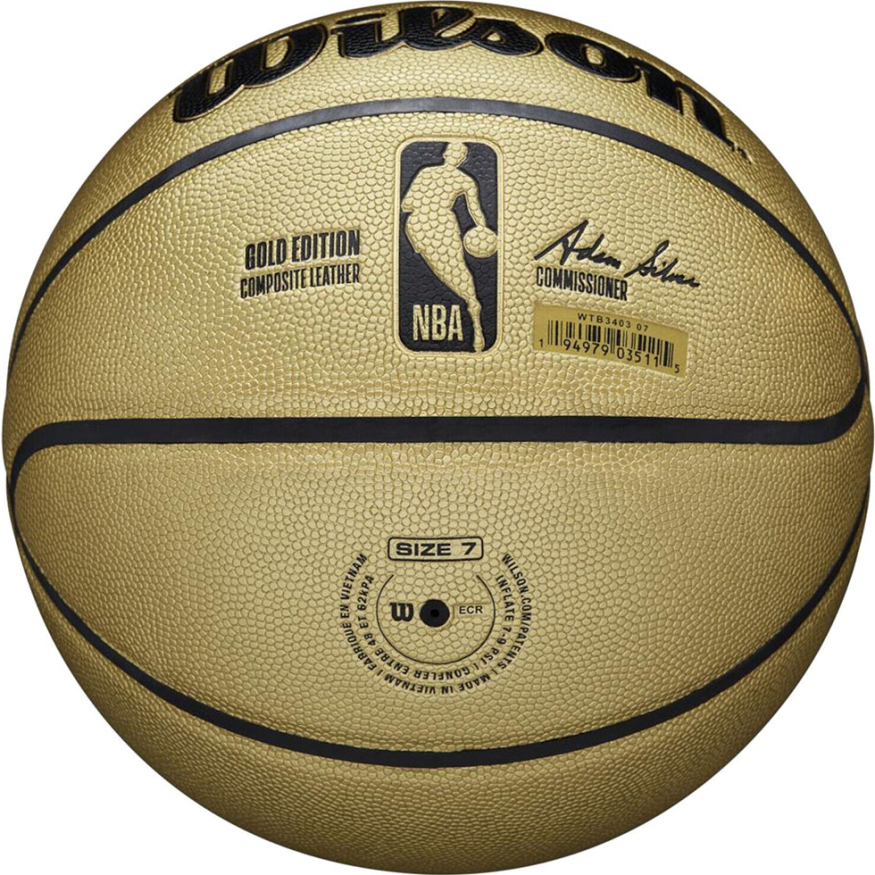 Мяч баск. WILSON NBA Gold Edition, WTB3403XB, р.7, синт.кожа (композит), бут.кам, золотой