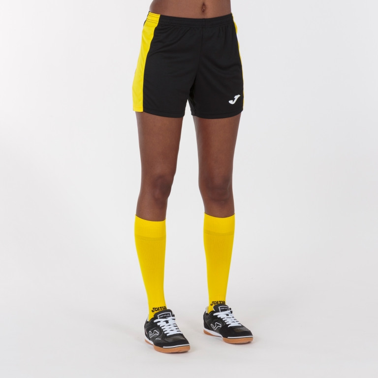 Женские игровые шорты JOMA ACADEMY III Черный-желтый