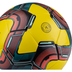Мяч футзальный JOGEL Inspire №4, желтый/черный/красный
