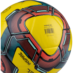 Мяч футзальный JOGEL Inspire №4, желтый/черный/красный