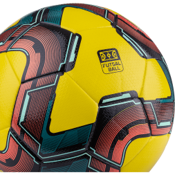 Мяч футзальный JOGEL Inspire №4, желтый/черный/красный