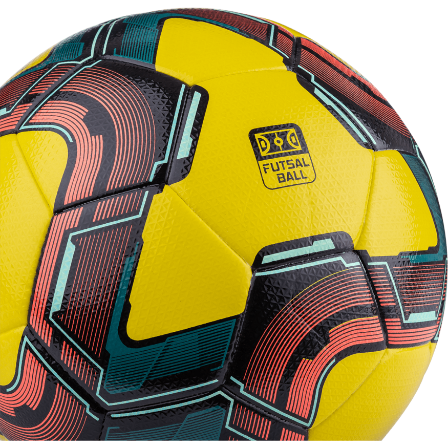 Мяч футзальный JOGEL Inspire №4, желтый/черный/красный