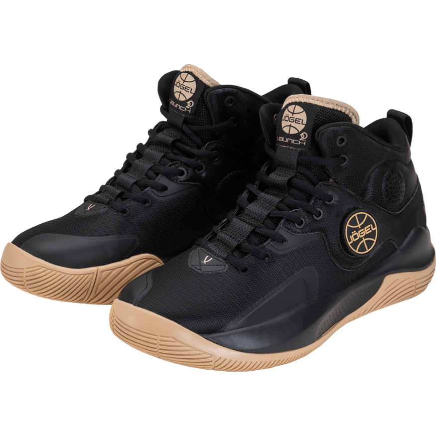 БЕЗ УПАКОВКИ Кроссовки баскетбольные JOGEL  Launch MID, Black/gold