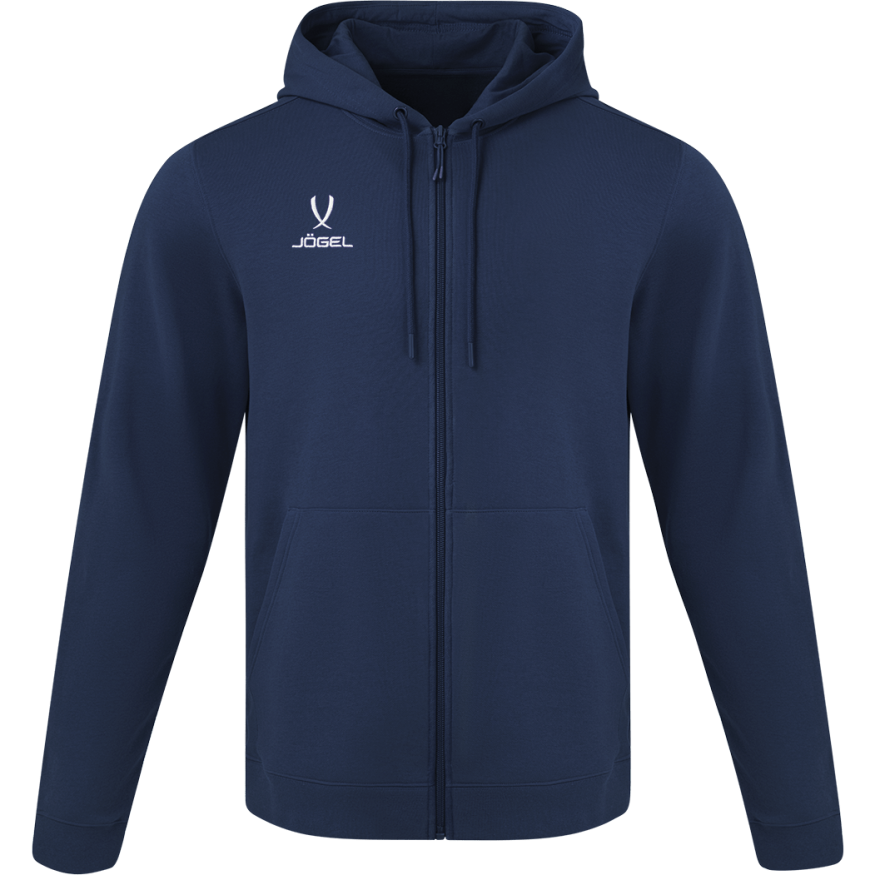Флисовое худи на молнии JOGEL ESSENTIAL Cotton Fleece FZ Hoodie, темно-синий