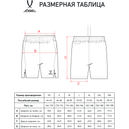Шорты тренировочные без карманов JOGEL PREMIER PerFormDRY Training Shorts, черный