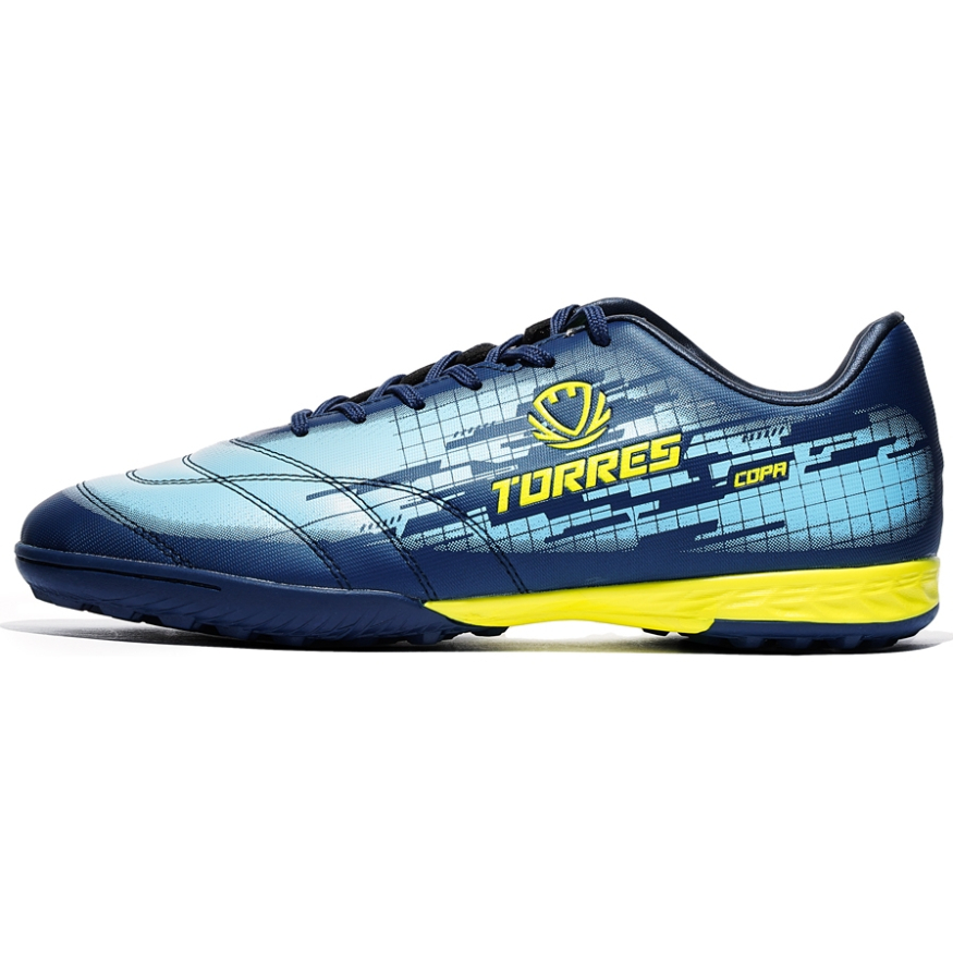 Бутсы футбольные (многошиповки) подростковые TORRES COPA-J, TS234237-736-37, р.37, сине-голубой