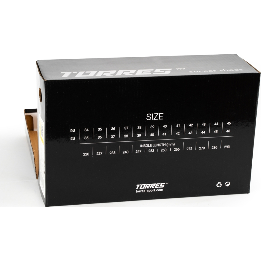 Бутсы футбольные (многошиповки) подростковые TORRES NEO-J, TS234239-751-37, р.37, с носком, голубой