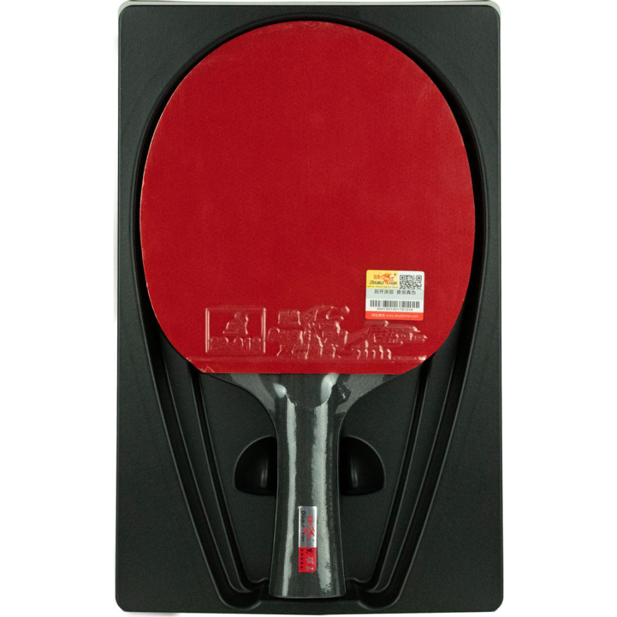 Ракетка для настольного тенниса DOUBLE FISH Black Carbon King Racket 3***, ITTF Approved