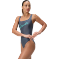 Купальник SPEEDO Logo Square Back Swimsuit, 8-00521216038, р.30 (рос.42), cеро-бирюзовый