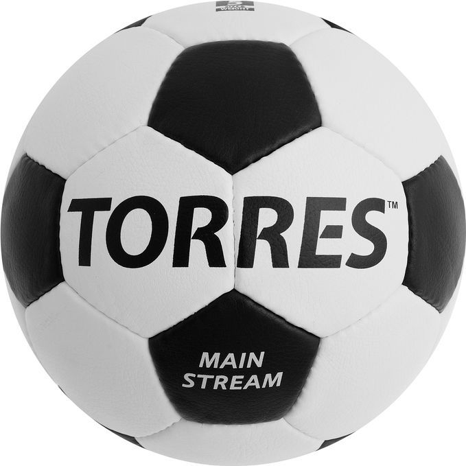 Мяч футбольный TORRES Main Stream, PU, ручная сшивка, 32 панели, размер 5, 434 г
