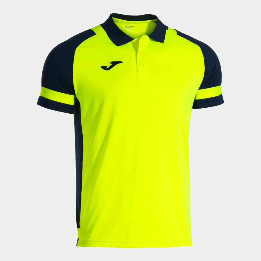Поло JOMA MANGA CORTA LIDER AMARILLO FLUOR MARINO