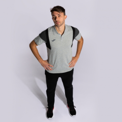 POLO MANGA CORTA CONFORT III GRIS MELANGE