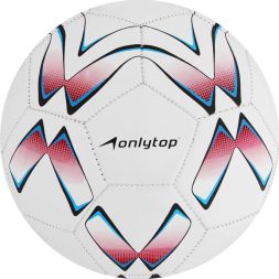 Мяч футбольный ONLYTOP, PVC, машинная сшивка, 32 панели, р. 5, цвет МИКС