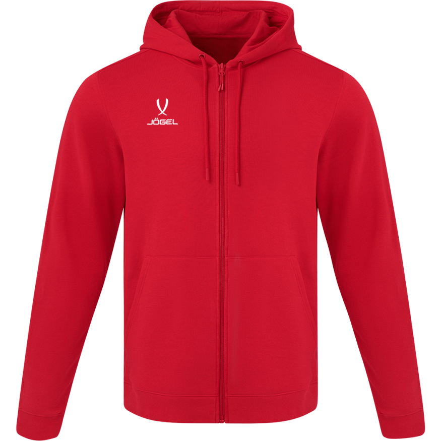 Флисовое худи на молнии JOGEL ESSENTIAL Cotton Fleece FZ Hoodie, красный