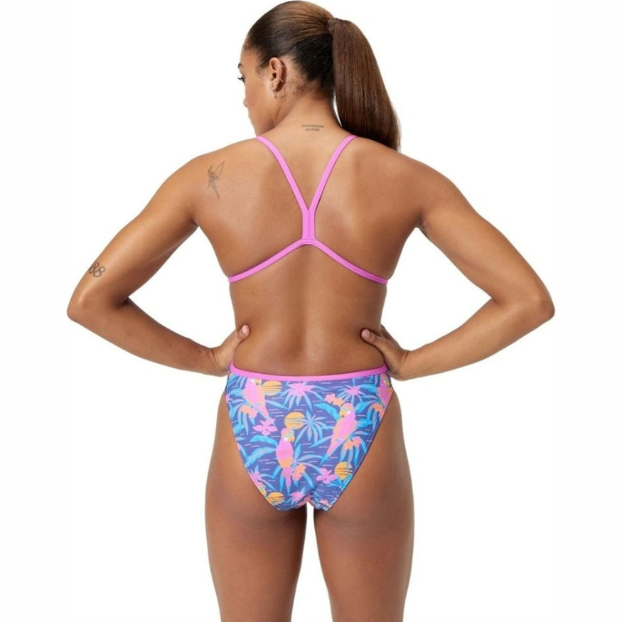 Купальник SPEEDO Allover Digital Vback, 8-1284318205, размер 36, российский размер 48, полиэстер, ПБТ