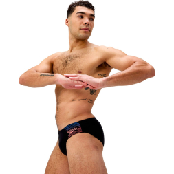 Плавки SPEEDO Medley Logo 7сm Brief, 8-0973918964, р.28 (рос.44), нейлон, эластан.черный