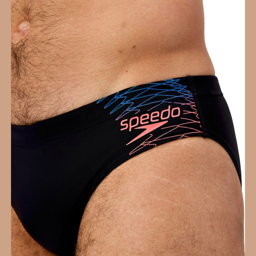 Плавки SPEEDO Medley Logo 7сm Brief, 8-0973918964, р.28 (рос.44), нейлон, эластан.черный