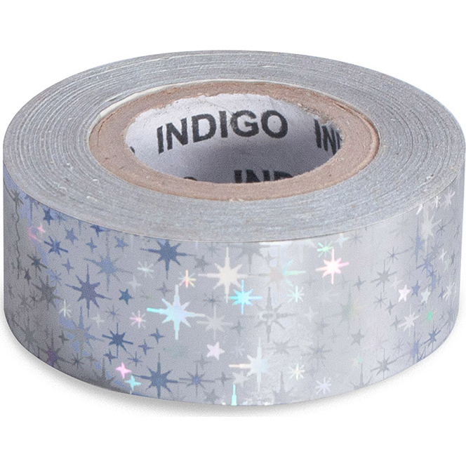 Обмотка для гимнастического обруча INDIGO Stars IN380-LB, 20мм*14м, голубой