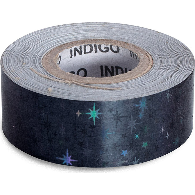Обмотка для гимнастического обруча INDIGO Stars IN380-LB, 20мм*14м, голубой