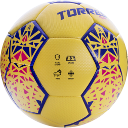 СЦ*Мяч футб. TORRES Bravo-5, F324115, р.5, ПУ, 4 сл, 32 п, гибрид.сшивка, желтый
