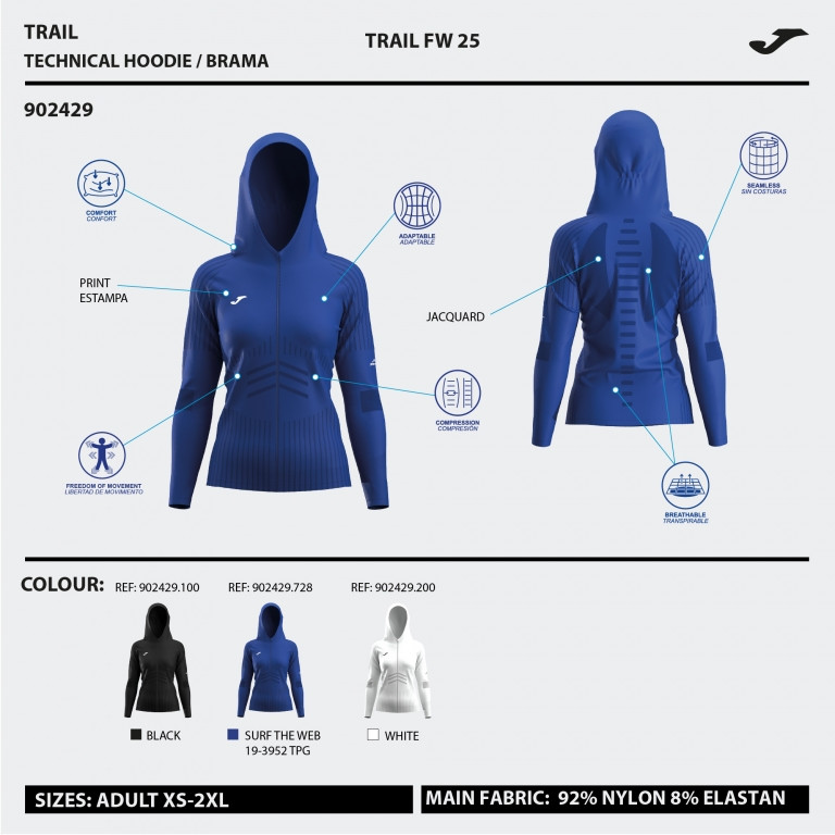 CHAQUETA CON CAPUCHA R-TRAIL NATURE  