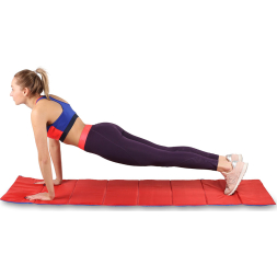 Коврик гимнастический INDIGO SM-042-BLR, cине-красный