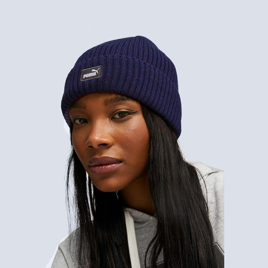 Шапка PUMA Classic Cuff Beanie, 02482602, темно-синий