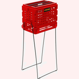 Корзина для теннисных мячей HEAD TM7003 RD, на 72 мяча, пластик, красный
