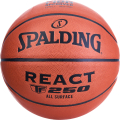 Мяч баск. SPALDING TF-250 React 76968z, р.6, FIBA Approved, композит. кожа (ПУ), коричнево-черный