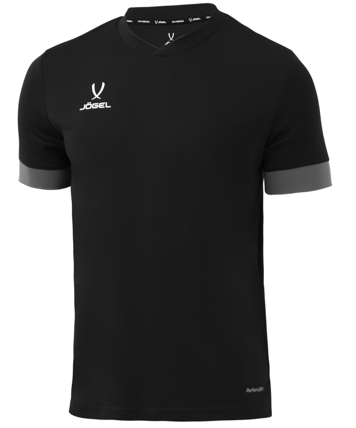 Футболка игровая JOGEL DIVISION PerFormDRY Union Jersey, черный/темно-серый/белый