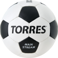 Мяч футб. TORRES Main Stream, F30184,р.4, 32 пан. ПУ, 4 под. слоя, руч. сшив., бело-черный
