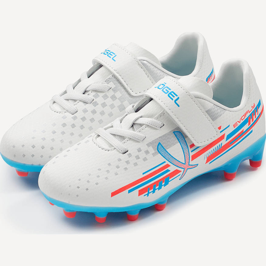 Бутсы футбольные JOGEL Evofly FG Talant White/blue, детский