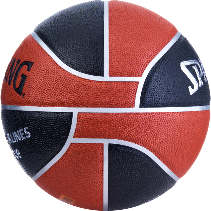 Мяч баск. SPALDING TF-500 Excel Euroleague р.7, 77101z, композит, коричнево-черный