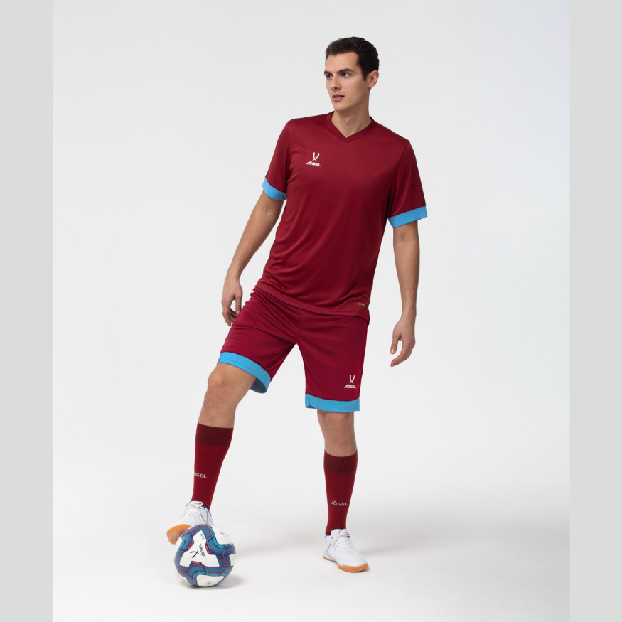 Шорты игровые JOGEL DIVISION PerFormDRY Union Shorts, гранатовый/голубой/белый