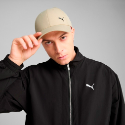 Бейсболка спорт. PUMA Metal Cat Cap 02599405, 100% полиэстер, бежевый