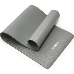 Коврик для йоги TORRES SOFT, YL10110, NBR(синт.каучук), толщина 1 см, серый