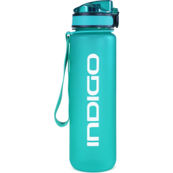 Бутылка для воды INDIGO Irtysh IN375-B, 1000 мл, тритан, бирюзовый