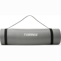 Коврик для йоги TORRES SOFT, YL10108, NBR(синт.каучук), толщина 0,8 см, серый